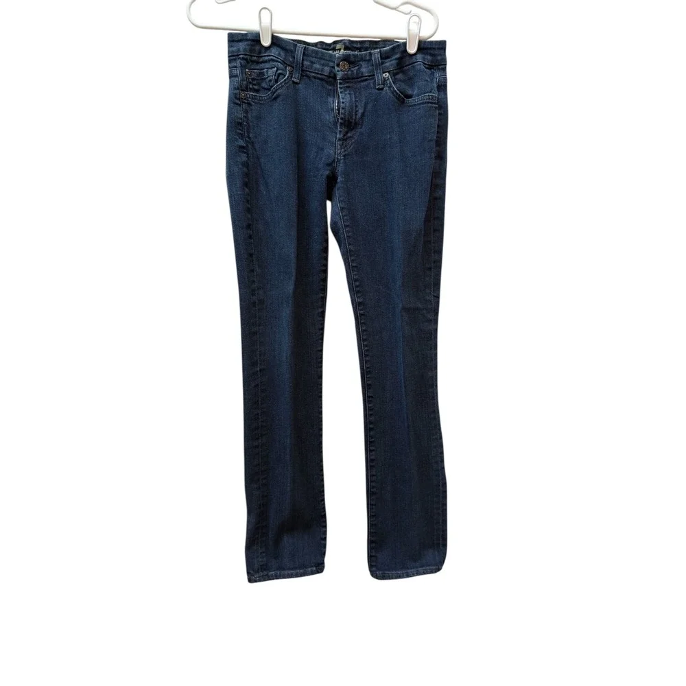 7 for All Mankind Kimmie Straight Leg Jeans Dark Wash Size 29 Women - Picture 1 of 7